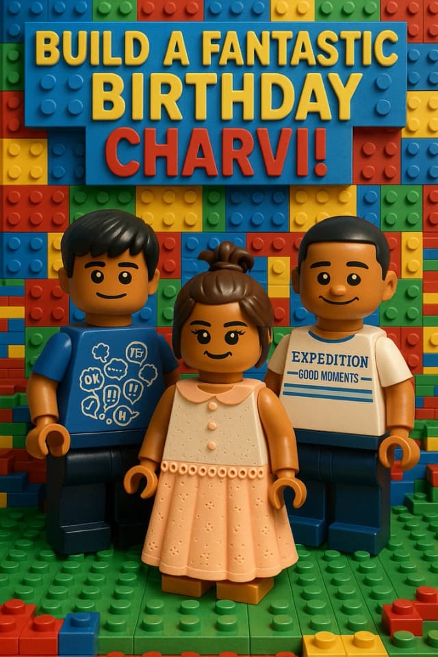 Build a fantastic birthday, Charvi!