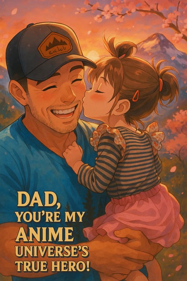 Dad, you're my anime universe's true hero!