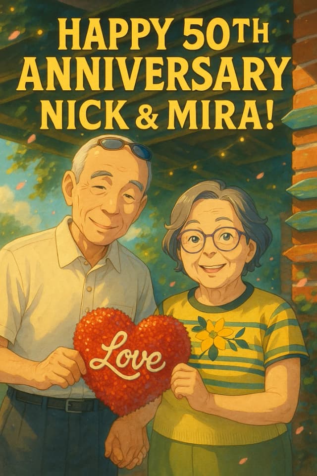 Happy 50th Anniversary Nick & Mira!